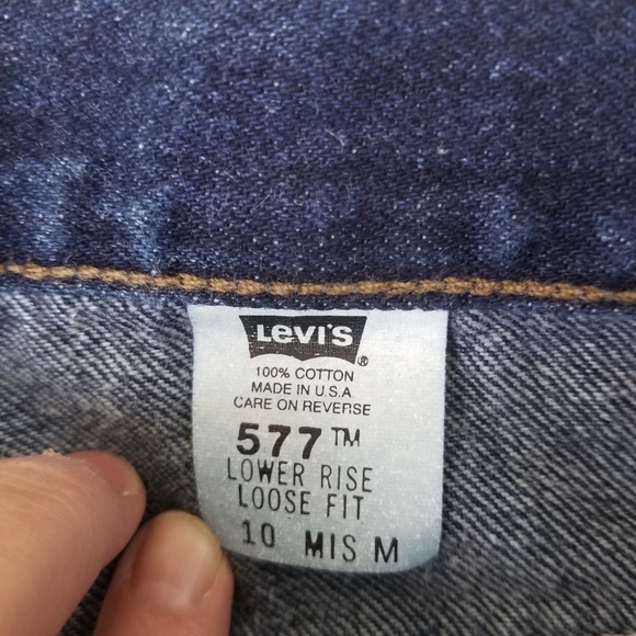 LEVI 577 frayed hem sz 10 cropped flared jeans - Picture 9 of 10